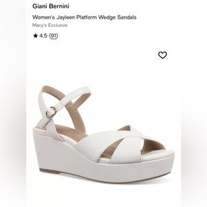 Giani Bernini White Platform Wedges